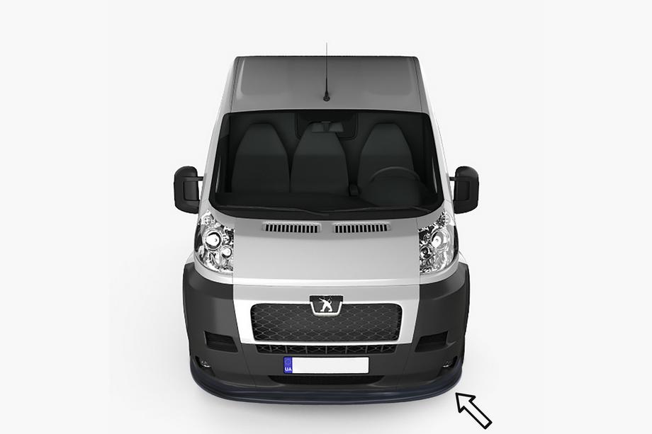 Peugeot Boxer 2006–2025 Sprednji lip spojler ESA (2006-2013, črna) Image
