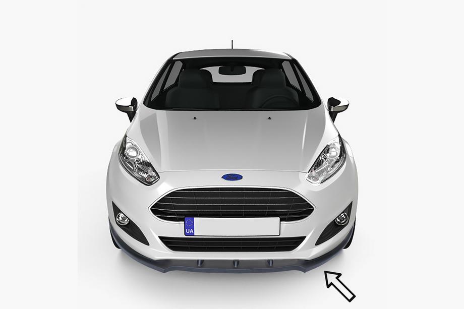 Ford Fiesta 2017– ESA sprednji lip spojler (črn) Image