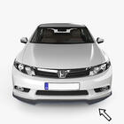 Honda Civic Limuzina X 2016–2021 ESA sprednji lip spojler (črn) fotografija 1