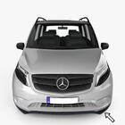 Mercedes Vito/V-razred W447 2014– ESA sprednji lip spojler (črn) fotografija 1