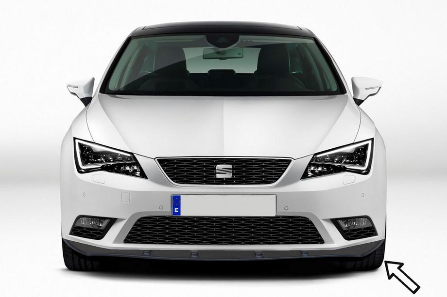 Seat Leon 2013–2020 ESA sprednji lip spojler (črn) Image