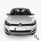 Volkswagen Golf 7/E-Golf 2012–2020 ESA sprednji lip spojler (črn) fotografija 1