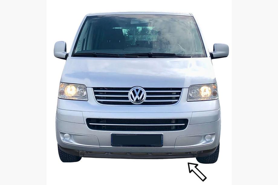 Volkswagen T5 Transporter 2003–2010 ESA sprednji lip spojler (črn) Image