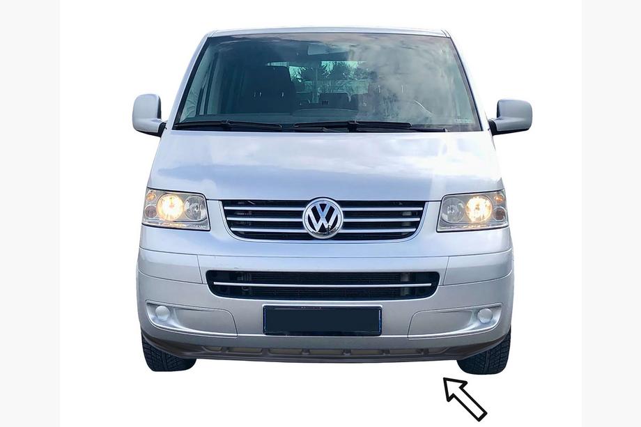 Volkswagen T5 Caravelle 2004–2010 ESA sprednji lip spojler (črn) Image