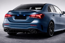 Mercedes A-class W177 2018– Zadnji difuzor z izpušnimi nastavki (Dizajn A45 SD) fotografija 1