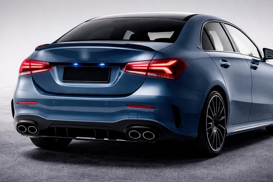 Mercedes A-class W177 2018– Zadnji difuzor z izpušnimi nastavki (Dizajn A45 SD) Image