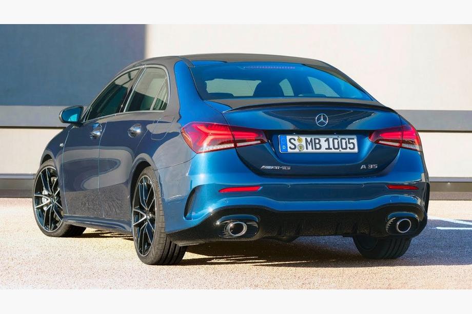 Mercedes A-class W177 2018– Zadnji difuzor z izpušnimi nastavki (Dizajn A35 SD) Image