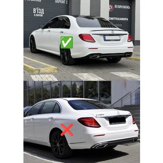 Zadnji difuzor z izpusnimi nastavki E63-Design Black (za AMG/AMG-Line 2016-2020) fotografija 2