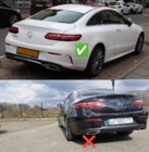Mercedes E-class coupe C238 2016–2024 Zadnji difuzor Black z izpušnimi nastavki Black (AMG63 Design) fotografija 3