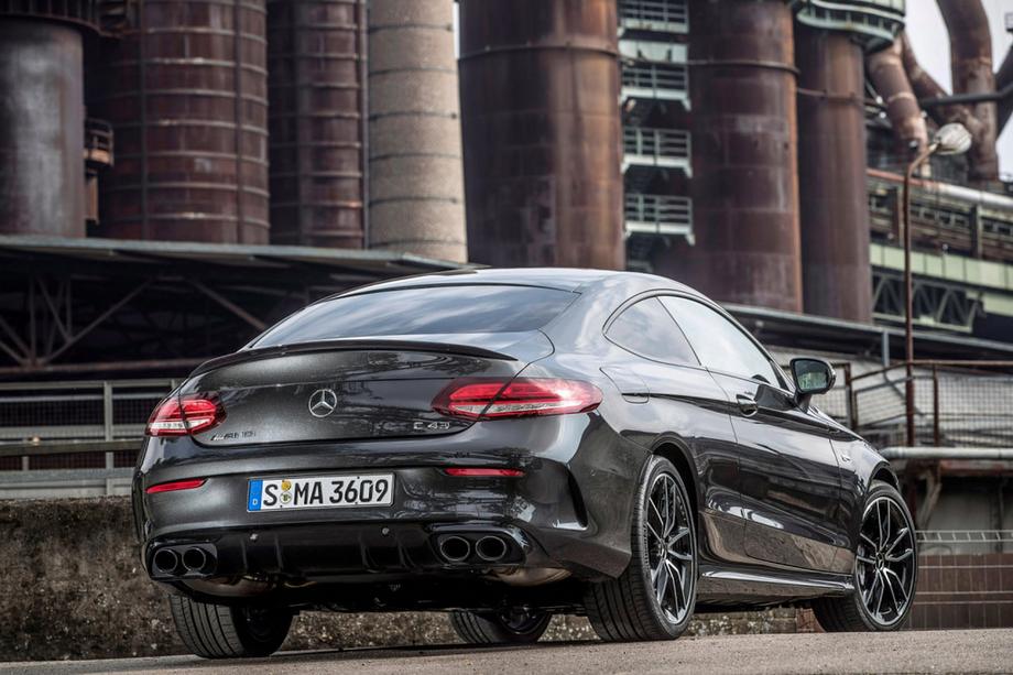 Mercedes C-class W205 2014–2021 Zadnji difuzor z izpušnimi zaključki (za coupé AMG43 design) Image