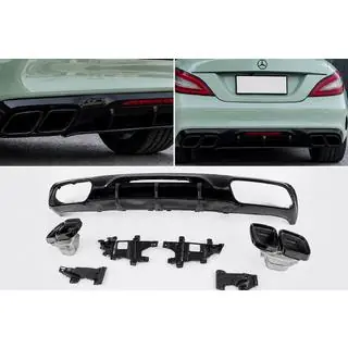 Zadnji difuzor z izpušnimi zaključki Black (2015-2018, GT63 Design)