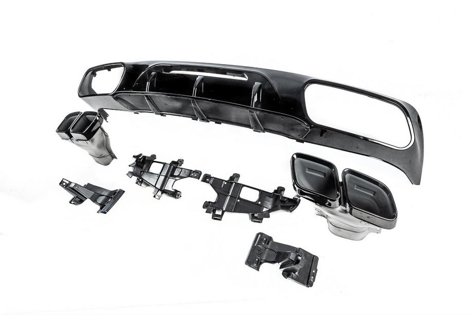 Mercedes CLS C218 2011–2018 Zadnji difuzor z izpušnimi zaključki Black (2015-2018, GT63 Design) Fotografija 6
