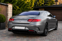 Mercedes S-class C217 Coupe 2014–2020 Zadnji difuzor z izpušnimi zaključki Black (2018-2020) fotografija 2