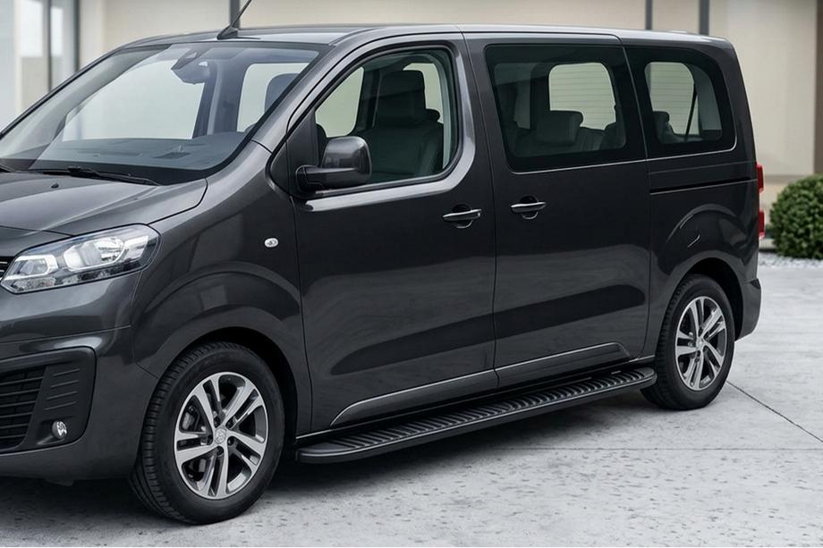 Opel Vivaro 2019– Stranski pragovi Tayga Black (2 kosa, aluminij) XL – dolga medosna razdalja Image