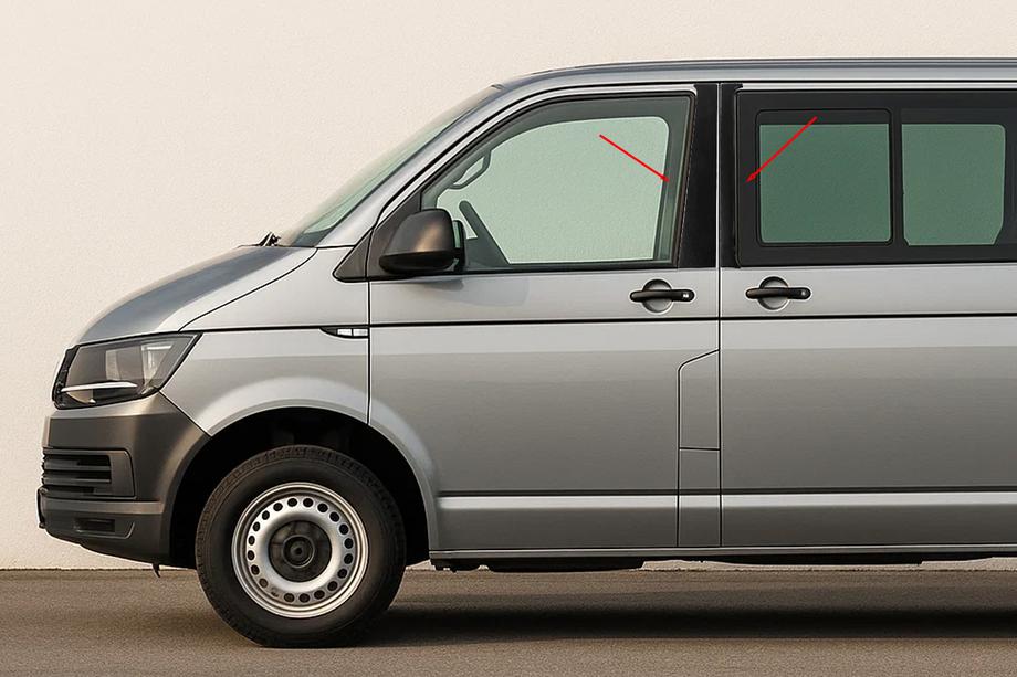 Volkswagen T5 2010–2015 Kromirani pokrovi vratnih stebričkov EuroCap Image