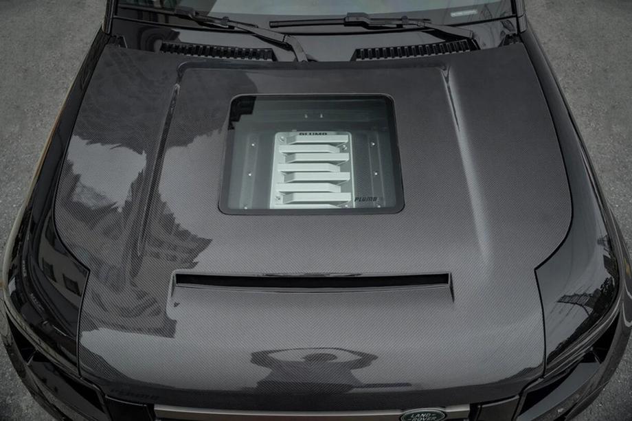 Land Rover Defender 2019– Karbonasti pokrov motorja (s stekleno odprtino) Image