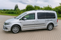 Volkswagen Caddy 2015–2020 Vetrni deflektorji za okna s kromirano letvico Niken Luxury (2 kosa) fotografija 5
