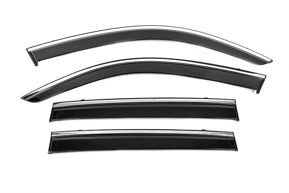 BMW X3 F25 2011–2018 Vetrni deflektorji oken s kromirano letvijo Niken Luxury (4 kosi) Image