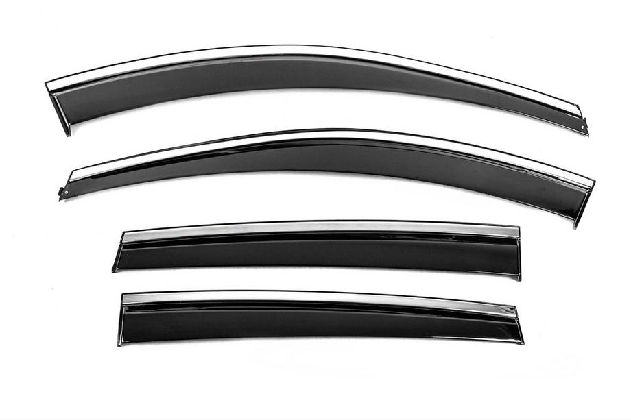 Ford Kuga/Escape 2013–2019 Vetrni deflektorji oken s kromirano letvijo Niken Luxury (4 kosi) Fotografija 2