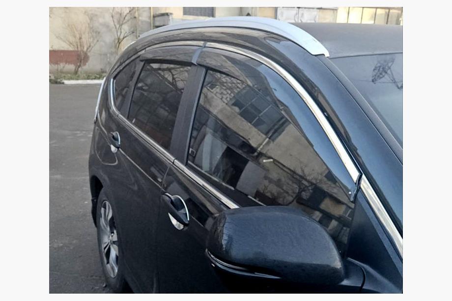 Honda CRV 2012–2016 Vetrni deflektorji oken s kromirano letvijo Niken Luxury (4 kosi) Image