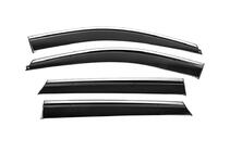 Hyundai Santa Fe 3 2012–2018 Vetrni deflektorji oken s kromirano letvijo Niken Luxury (4 kosi) fotografija 1