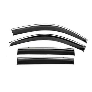 Vetrni deflektorji oken s kromirano letvijo Niken Luxury (4 kosi) Toyota Land Cruiser Prado 120 2002–2009 fotografija 2