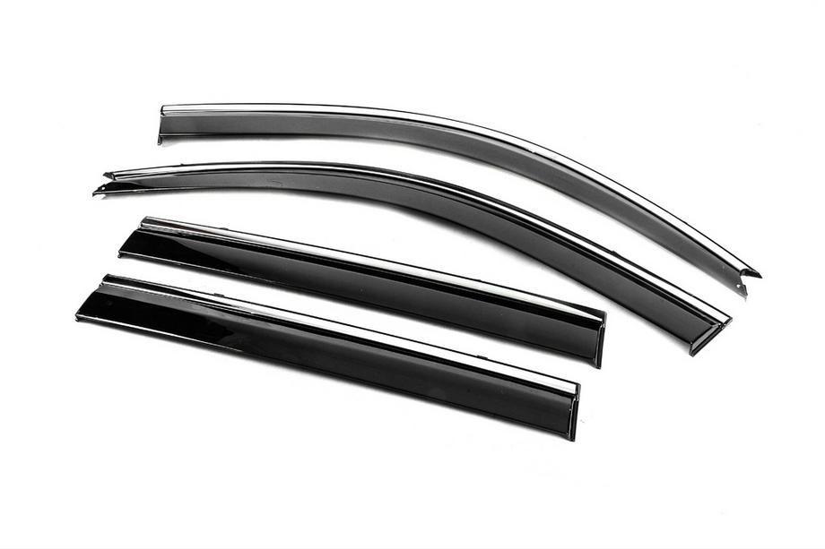 Toyota Land Cruiser Prado 120 2002–2009 Vetrni deflektorji oken s kromirano letvijo Niken Luxury (4 kosi) Fotografija 3