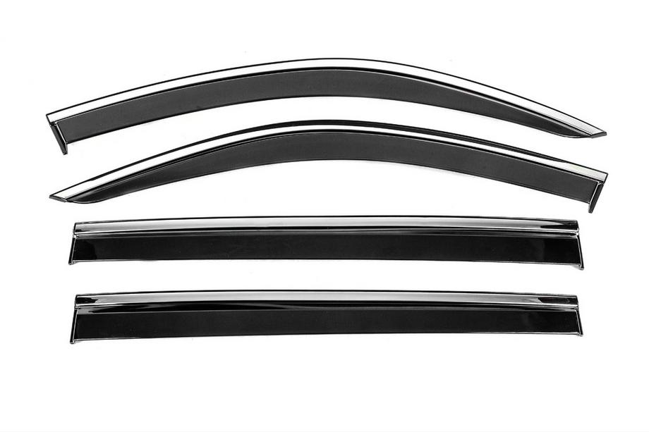 Mercedes GL/GLS razred X166 2012–2019 Vetrni deflektorji oken s kromirano letvijo Niken Luxury (4 kosi) Image