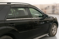 Mercedes ML W164 2005–2011 Vetrni deflektorji oken s kromirano letvijo Niken Luxury (4 kosi) fotografija 3