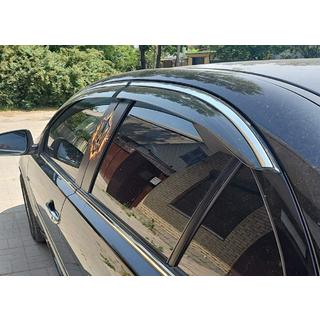 Vetrni deflektorji oken s kromirano letvijo Niken Luxury (4 kosi) fotografija 3