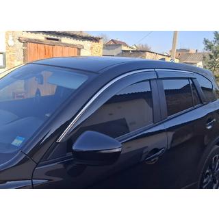 Vetrni deflektorji oken s kromirano letvijo Niken Luxury (4 kosi) fotografija 1