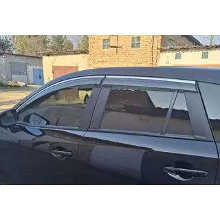 Vetrni deflektorji oken s kromirano letvijo Niken Luxury (4 kosi) Mazda CX-5 2012–2017 fotografija 4