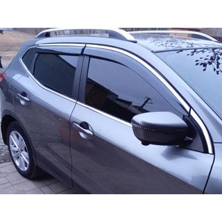 Vetrni deflektorji oken s kromirano letvijo Niken Luxury (4 kosi) Nissan Qashqai 2014–2021 fotografija 3