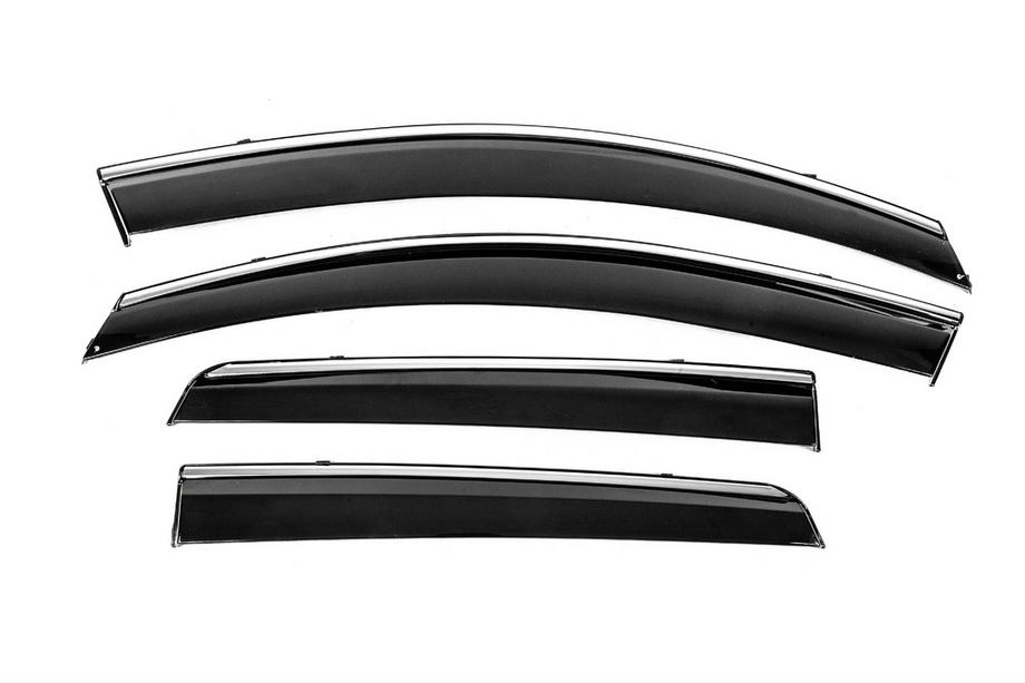 Nissan Qashqai 2010–2014 Vetrni deflektorji oken s kromirano letvijo Niken Luxury (4 kosi) Image