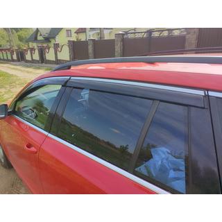 Vetrni deflektorji za okna s kromirano letvico Niken Luxury (SW, 4 kosi) Skoda Octavia III A7 2013–2019 fotografija 2