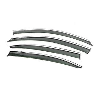 Vetrni deflektorji oken s kromirano letvijo Niken Luxury (LiftBack, 4 kos) Skoda Octavia II A5 2006–2010 fotografija 3