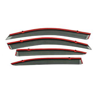Vetrni deflektorji oken s kromirano letvijo Niken Luxury (LiftBack, 4 kos) Skoda Octavia II A5 2006–2010 fotografija 4