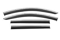 Volkswagen Passat B6 2006–2012 Vetrni deflektorji za okna s kromirano letvico Niken Luxury (SW, 4 kosi) fotografija 1