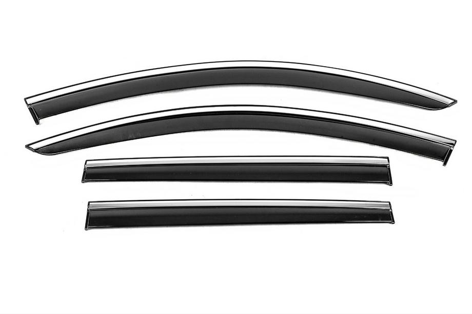 Volkswagen Passat B6 2006–2012 Vetrni deflektorji za okna s kromirano letvico Niken Luxury (SW, 4 kosi) Image