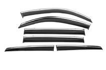 Toyota Land Cruiser 200 2007–2021 Okenski vetrni deflektorji s kromiranim okrasnim trakom Niken Luxury (6 kos) fotografija 2