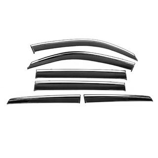 Okenski vetrni deflektorji s kromiranim okrasnim trakom Niken Luxury (6 kos) Toyota Land Cruiser 200 2007–2021 fotografija 2