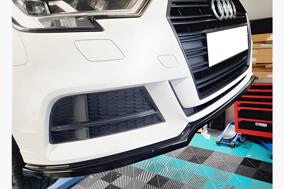 Audi A3 2012–2020 Sprednji lip spojler DPT V-2 (visoki sijaj črna) Image