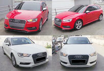 Audi A3 2012–2020 Sprednji lip spojler/splitter odbijača DPT V-3 (Sedan/HB, sijajno črna) fotografija 8