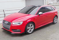 Audi A3 2012–2020 Sprednji lip spojler/splitter odbijača DPT V-3 (Sedan/HB, sijajno črna) fotografija 5