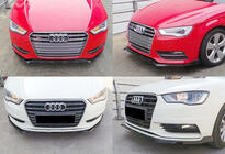 Audi A3 2012–2020 Sprednji lip spojler/splitter odbijača DPT V-3 (Sedan/HB, sijajno črna) fotografija 1