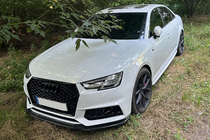 Audi A4 B9 2015–2024 Sprednji lip spojler DPT V-1 (za S-Line, 2015-2019, visok sijaj črna) fotografija 7