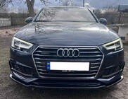 Audi A4 B9 2015–2024 Sprednji lip spojler DPT V-1 (za S-Line, 2015-2019, visok sijaj črna) fotografija 4