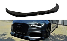 Audi A5 2007–2015 Sprednji lip spojler DPT (za S-Line, 2011-2015, črni visok sijaj) fotografija 4