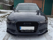Audi A6 C7 2011–2017 Sprednji lip spojler DPT V-2 (za S-Line, 2011-2015) (črna sijaj) fotografija 1