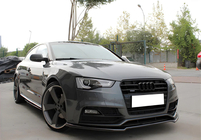 Audi A6 C7 2011–2017 Sprednji lip spojler DPT V-2 (za S-Line, 2011-2015) (črna sijaj) fotografija 3